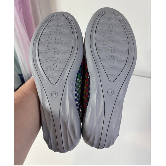 Bernie Mev Womens US Size 10 (EU 41) Catwalk Colorful Slip-On Woven Ballet Flats - Picture 6 of 7